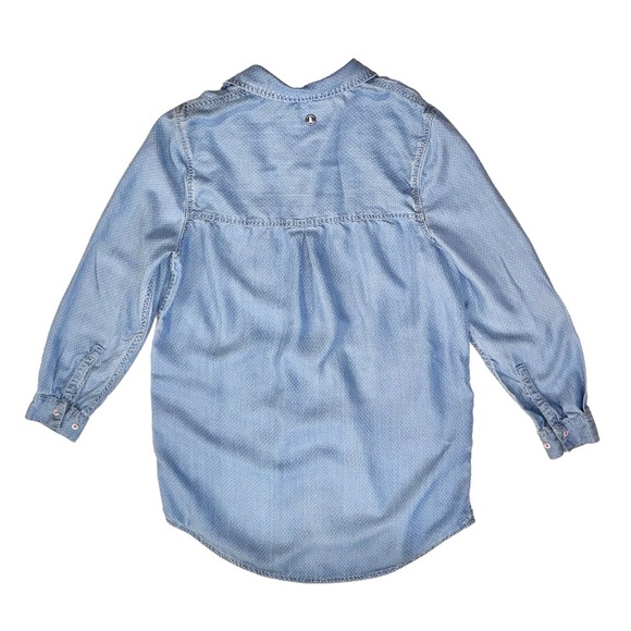 💥 BARBOUR sailboat poplin luxury chambray shirt women’s size medium 8 - Picture 10 of 17